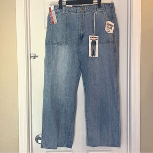 Flying Angel High Rise Cropped Wide Leg Jeans Size 32